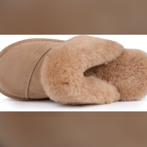 Nuknuuk Leather Suede Sheepskin Slippers Size 7 *Brand New In Box, Never Worn* - Picture 4 of 5